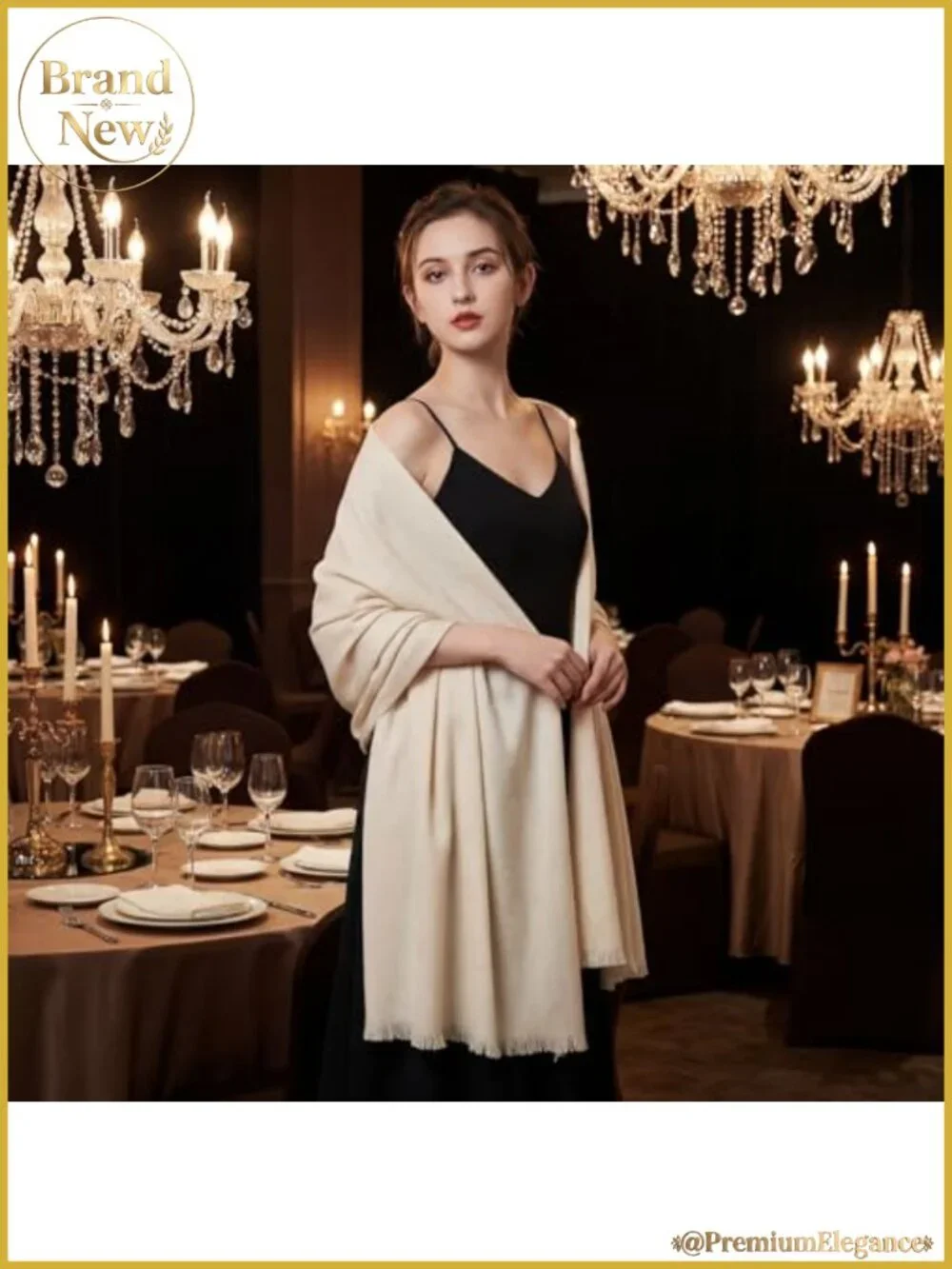 Pashmina Shawl Wrap for Women Evening Dresses Wedding Soft Wool Blend Oversized